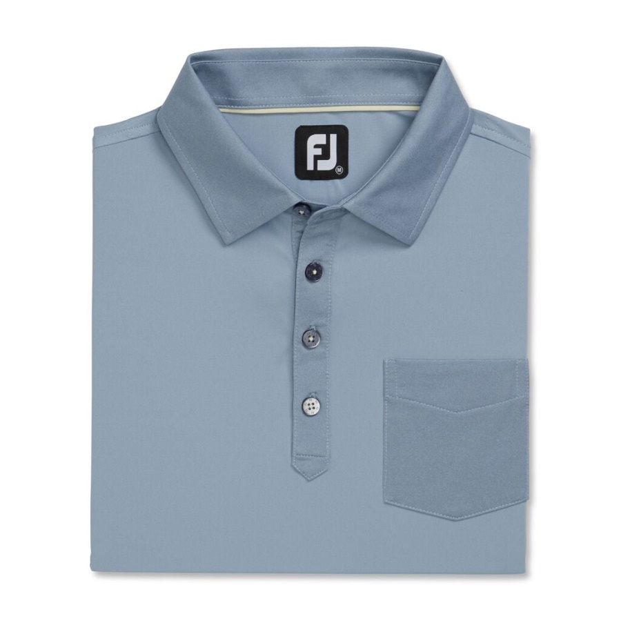 Grå Tonal Trim Solid Lomme Lisle Self Krave Forrige Sæson Stil Footjoy Danmark