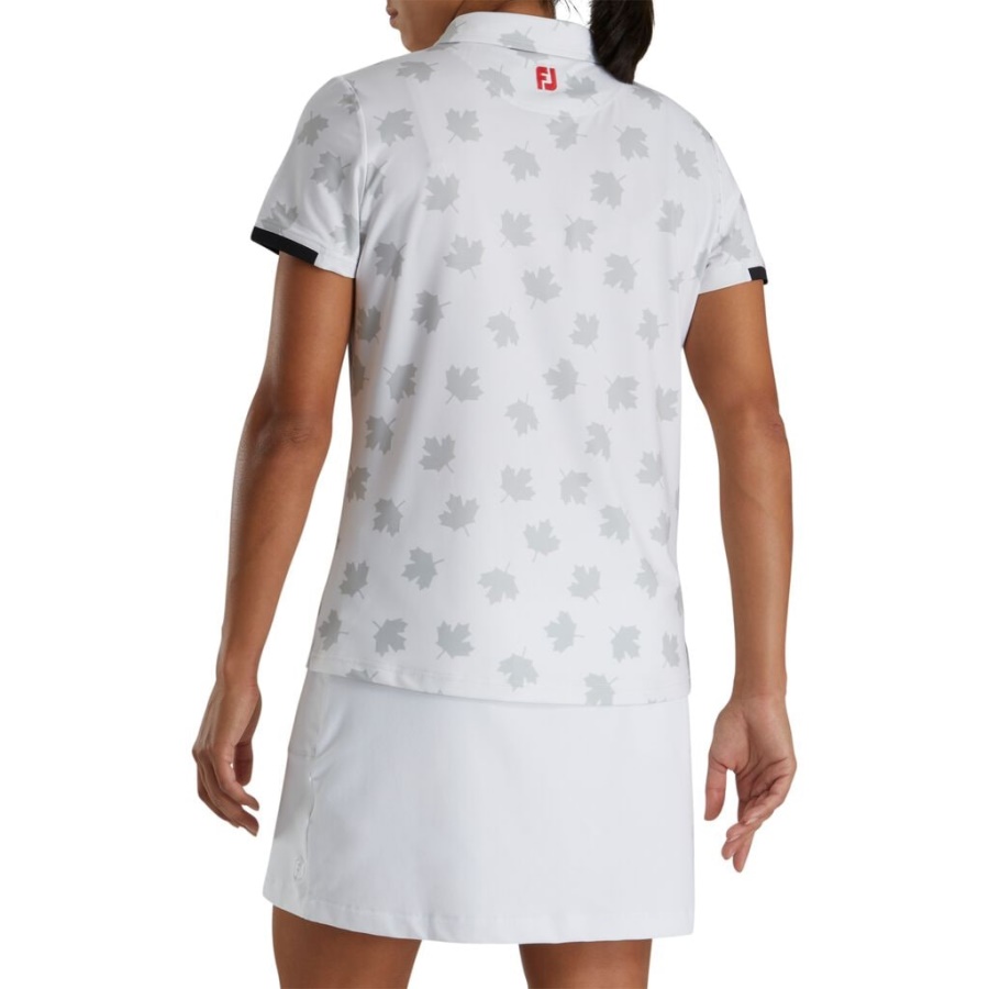 Hvid Footjoy Danmark Tonal Bladtryk Kvinder