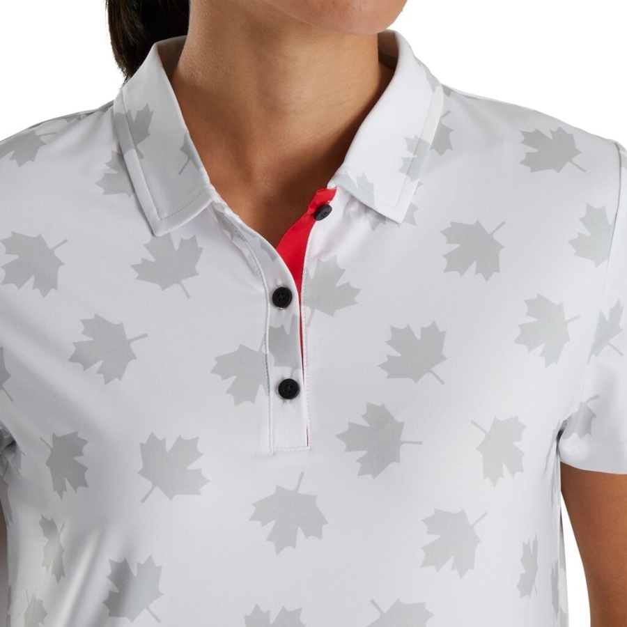 Hvid Footjoy Danmark Tonal Bladtryk Kvinder