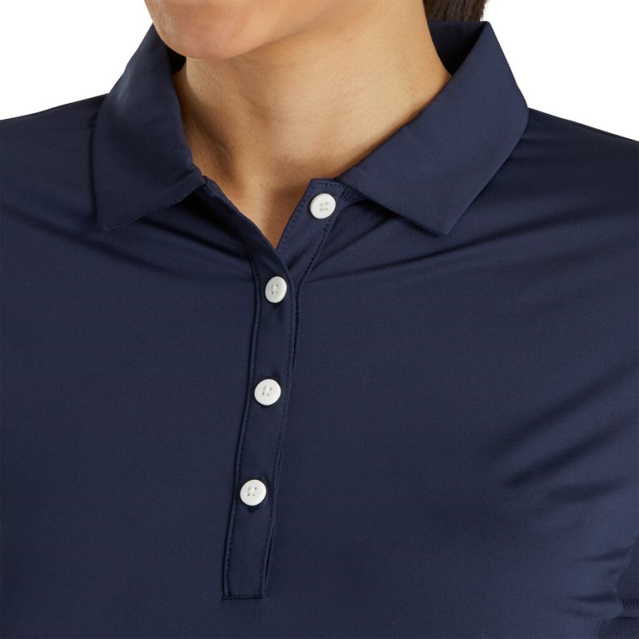 Marineblå Langærmet Solbeskyttelsesskjorte Kvinder Footjoy Danmark