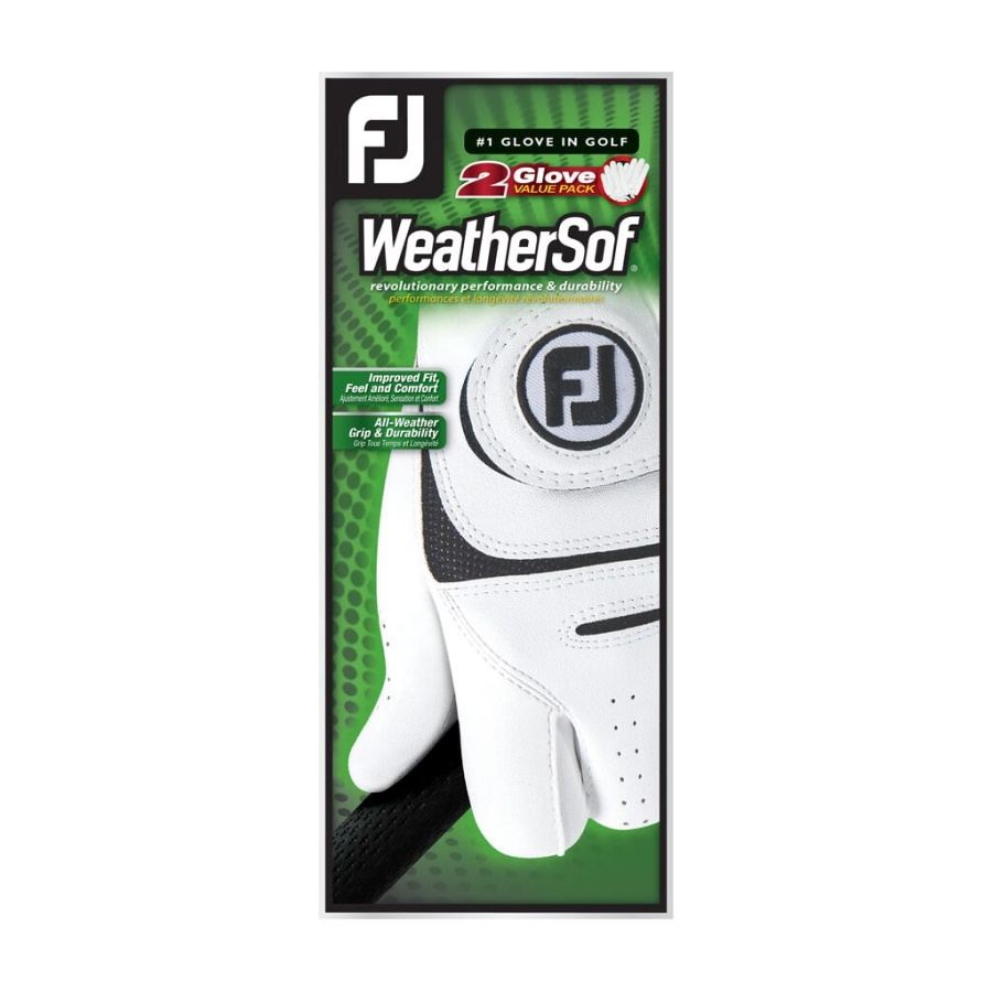 Footjoy Danmark Weathersof 2 Pack Hvid