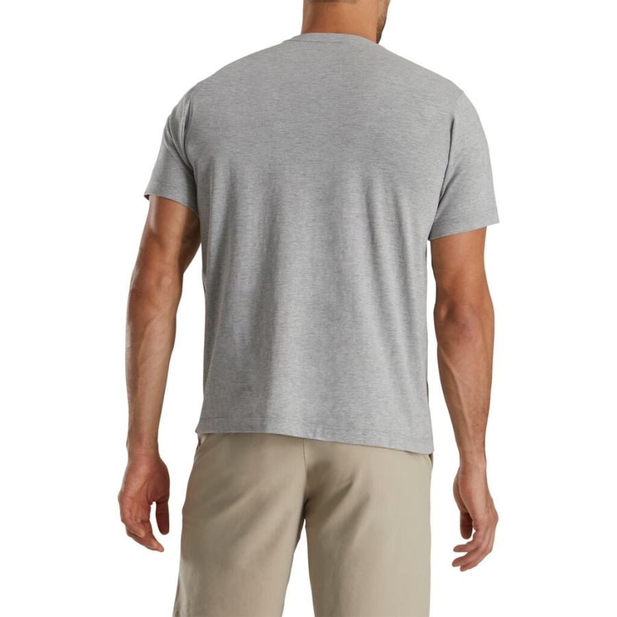 Footjoy Danmark Grå Fj Heritage Grafisk T-shirt Forrige Sæson Stil