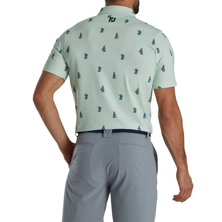 Mint Footjoy Danmark Cactus Print Lisle Self Collar