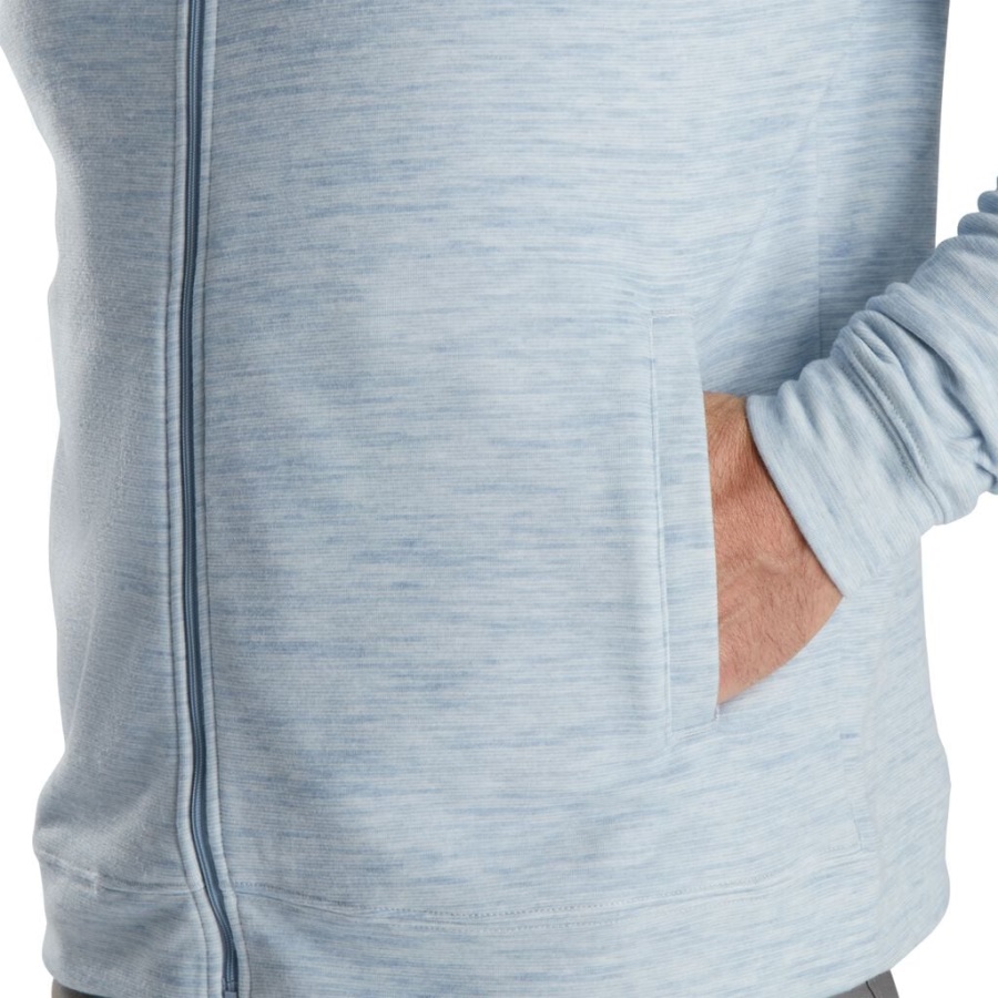 Footjoy Danmark Lyng Jersey Fleece Fuld Lynlås Forrige Sæson Stil Grå