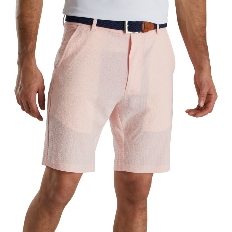 Pink Seersucker Shorts 10 Inseam Forrige Sæson Style Footjoy Danmark