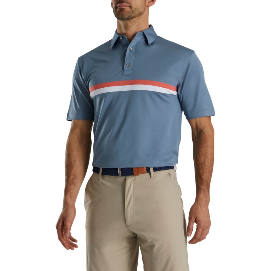 Dobbelt Brystbånd Pique Forrige Sæson Style Footjoy Danmark Hvid