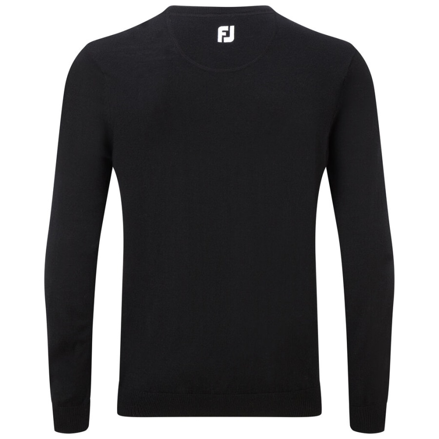 Footjoy Danmark Lammeuld V Neck Pullover Sort