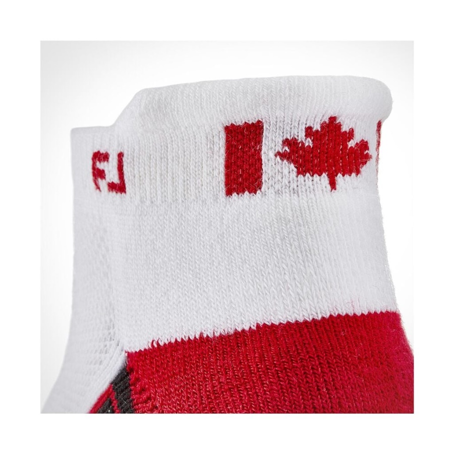 Footjoy Danmark Hvid Techsof Tour Roll Tab Limited Edition Flag