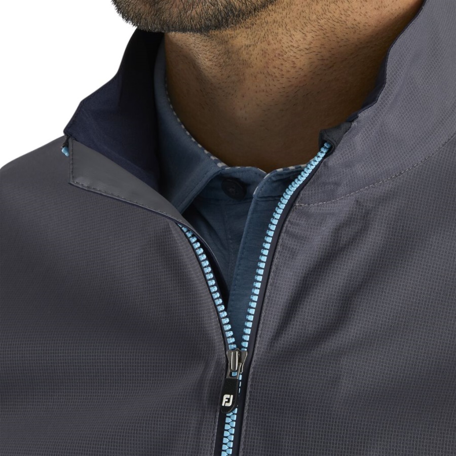 Footjoy Danmark Navy Hydrolite Kortærmet Regnskjorte