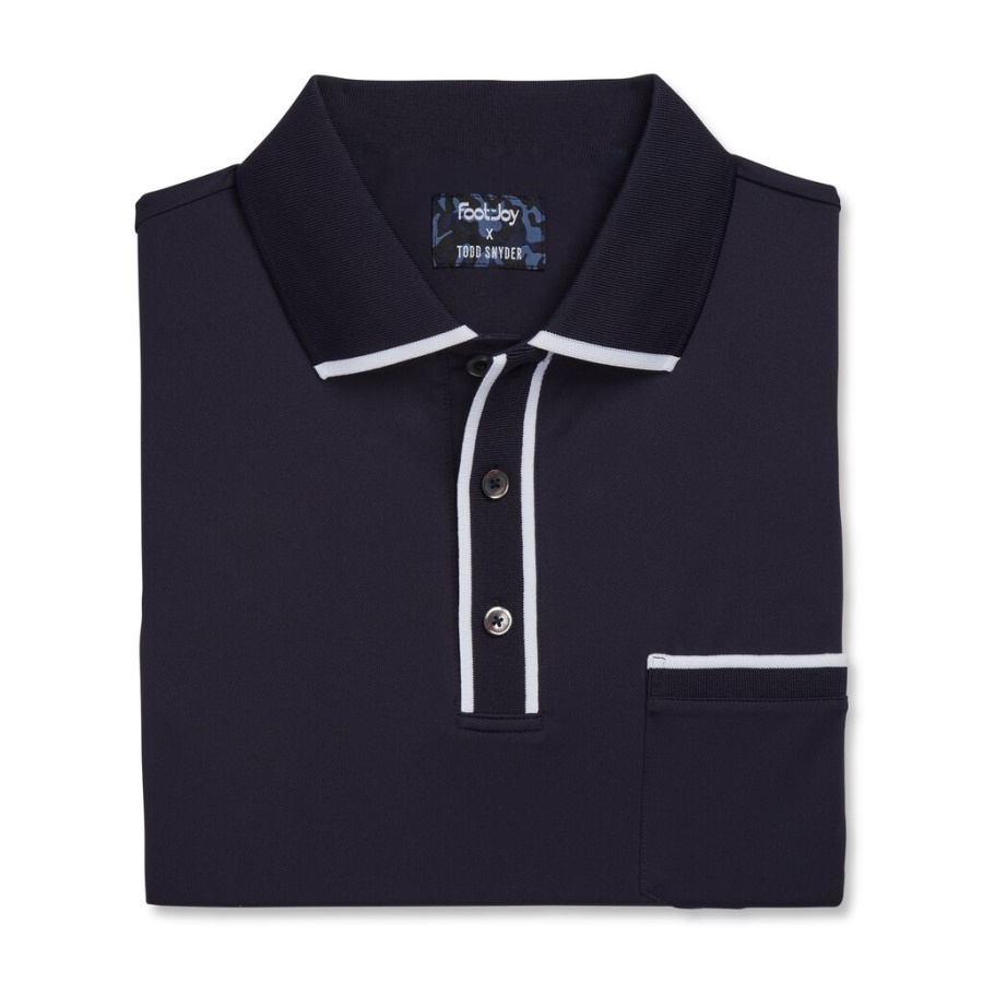 Navy Tippet Pique Polo Footjoy Danmark