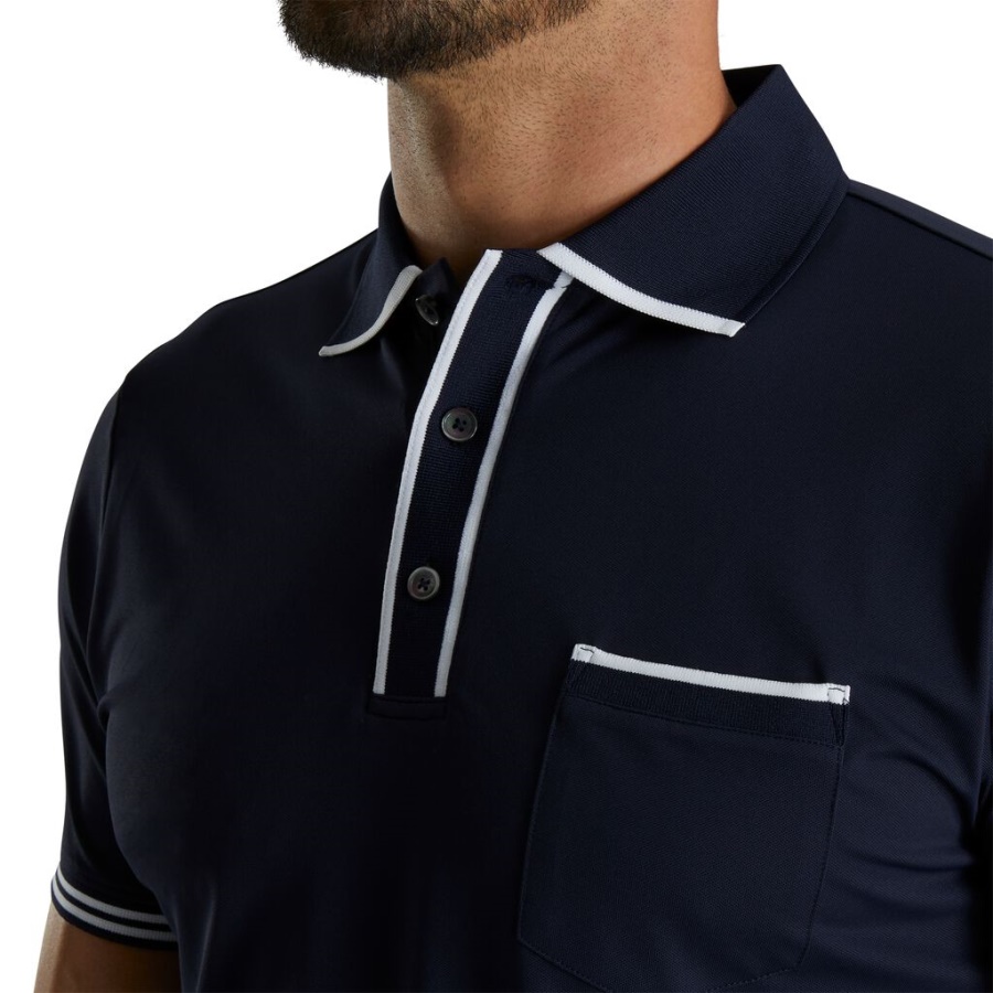 Navy Tippet Pique Polo Footjoy Danmark