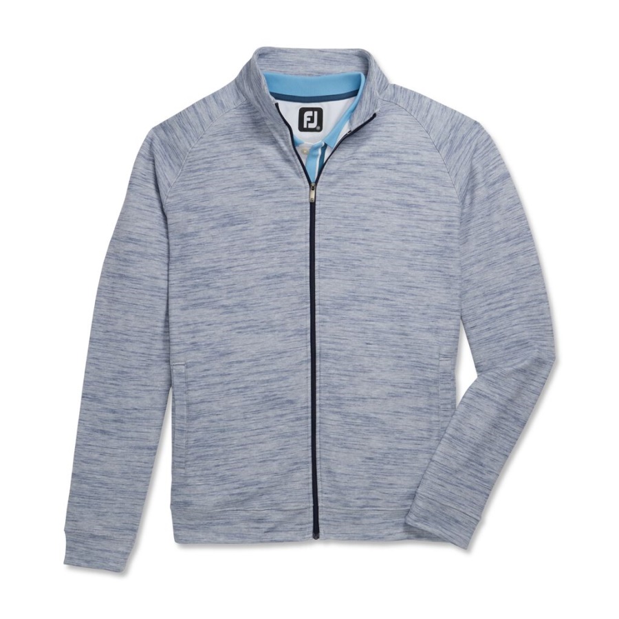 Footjoy Danmark Navy Lyng Jersey Fleece Fuld Lynlås Forrige Sæson Stil