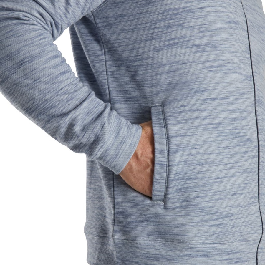 Footjoy Danmark Navy Lyng Jersey Fleece Fuld Lynlås Forrige Sæson Stil