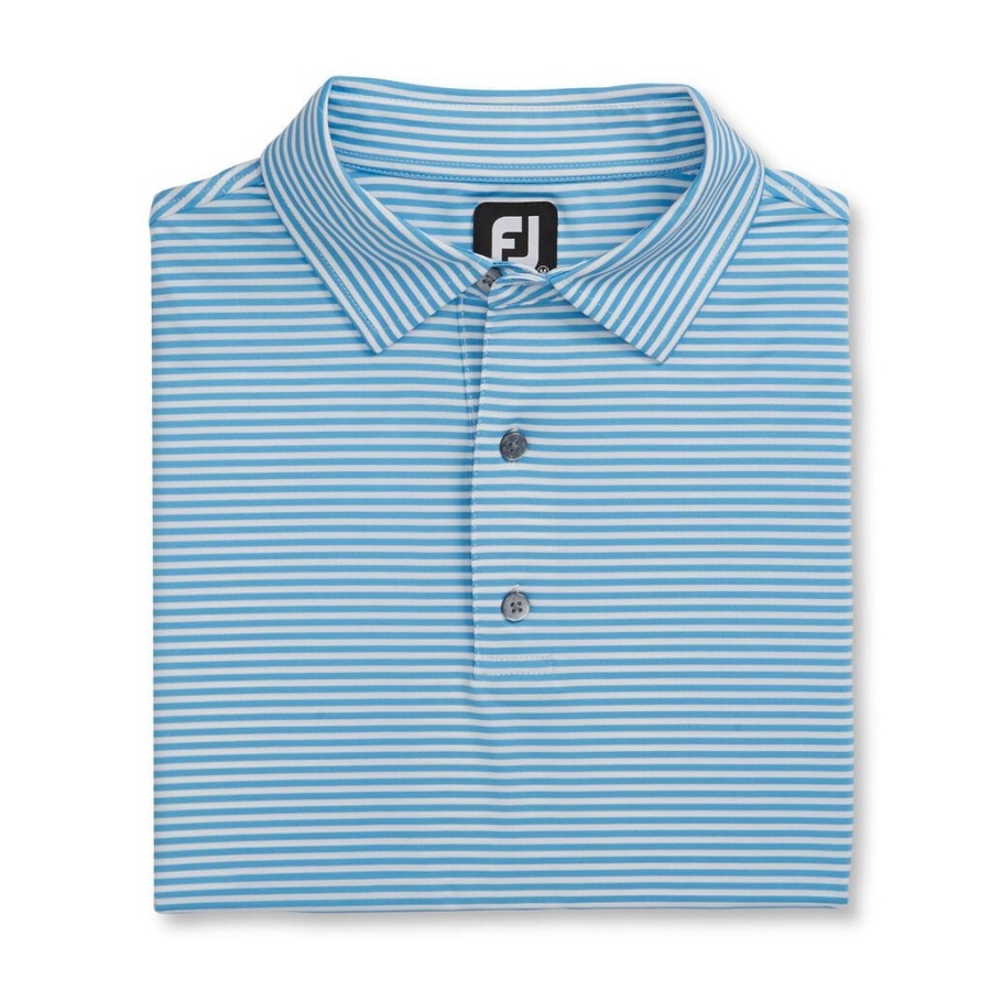 Lisle Feeder Stripe Self Collar Footjoy Danmark Blue