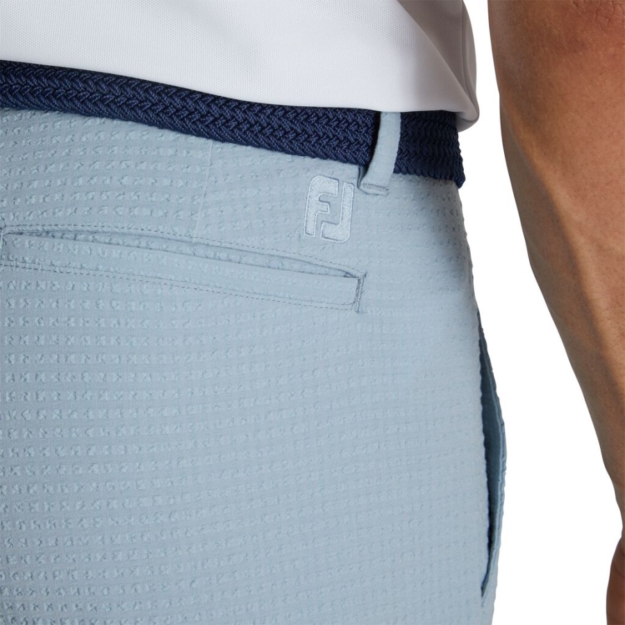 Footjoy Danmark Grå Seersucker Shorts 10 Inseam Forrige Sæson Stil