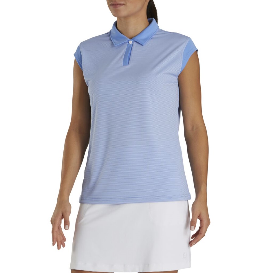 Kasket ærme Nålestribet Kvinder Forrige Sæson Stil Blå Footjoy Danmark