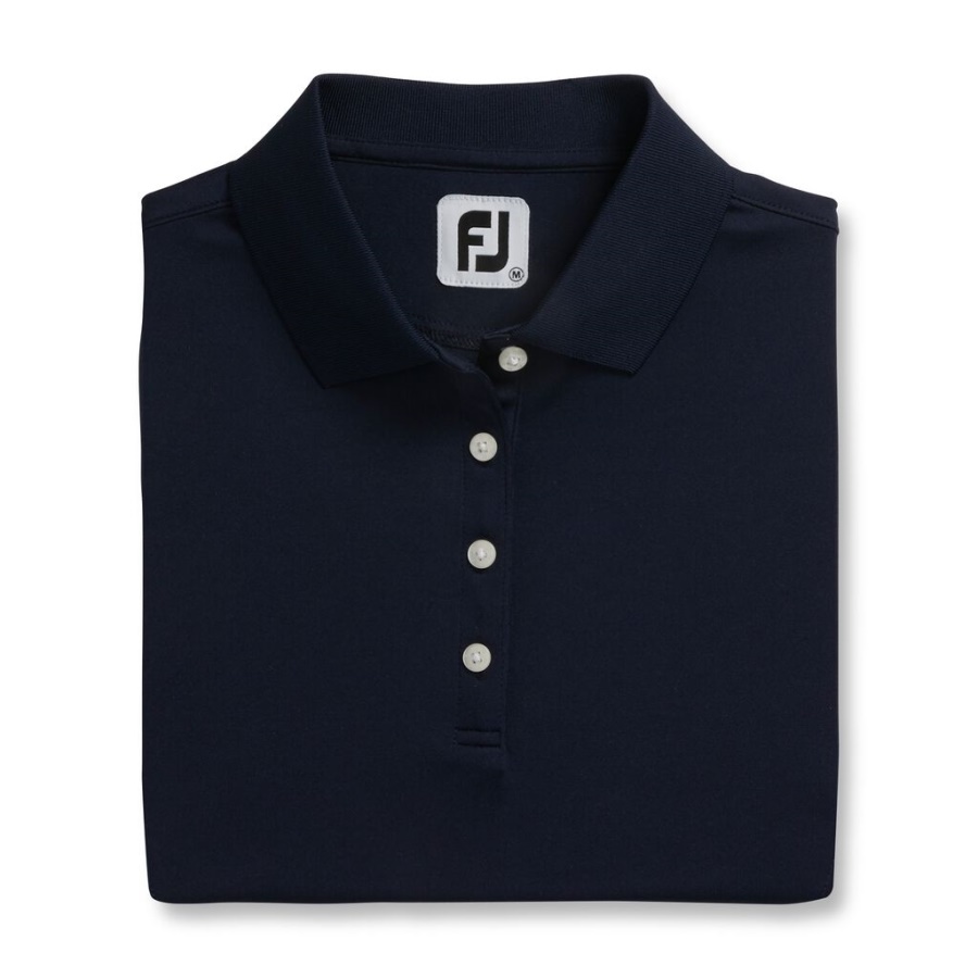 Prodry Interlock Skjorte Strik Krave Kvinder Footjoy Danmark Navy