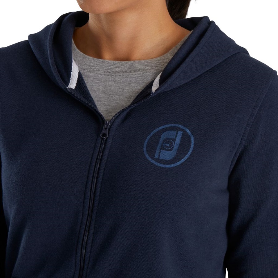 Fj Heritage Hættetrøje Kvinder Forrige Sæson Style Navy Footjoy Danmark