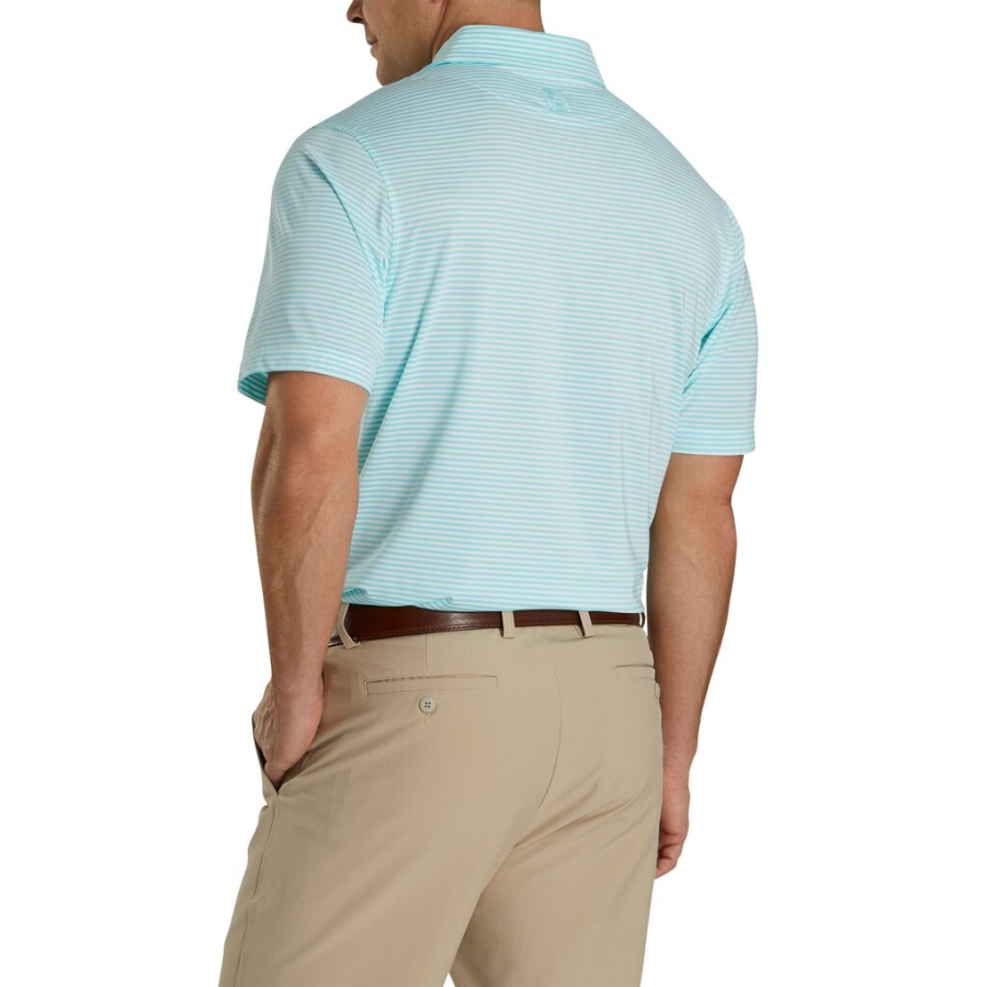 Lisle Feeder Stripe Self Krave Hvid Footjoy Danmark