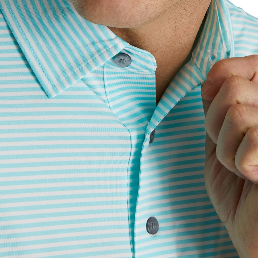 Lisle Feeder Stripe Self Krave Hvid Footjoy Danmark