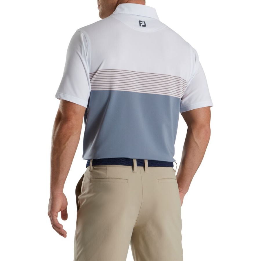 Footjoy Danmark Color Block Lisle Self Krave Forrige Sæson Stil Hvid