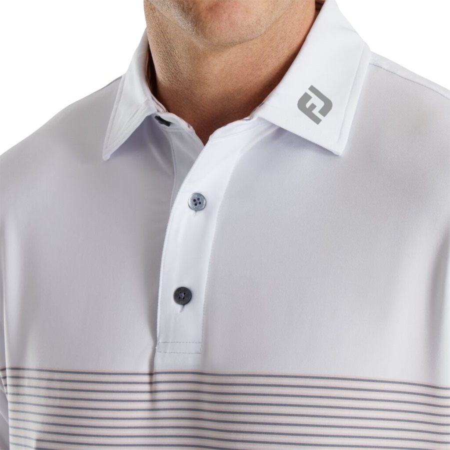 Footjoy Danmark Color Block Lisle Self Krave Forrige Sæson Stil Hvid