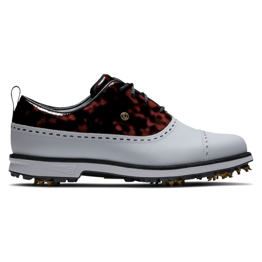 Tortoiseshell Premiere Series Cap Toe Kvinder Hvid Footjoy Danmark