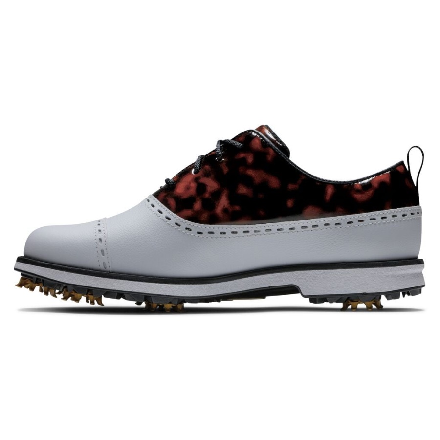 Tortoiseshell Premiere Series Cap Toe Kvinder Hvid Footjoy Danmark