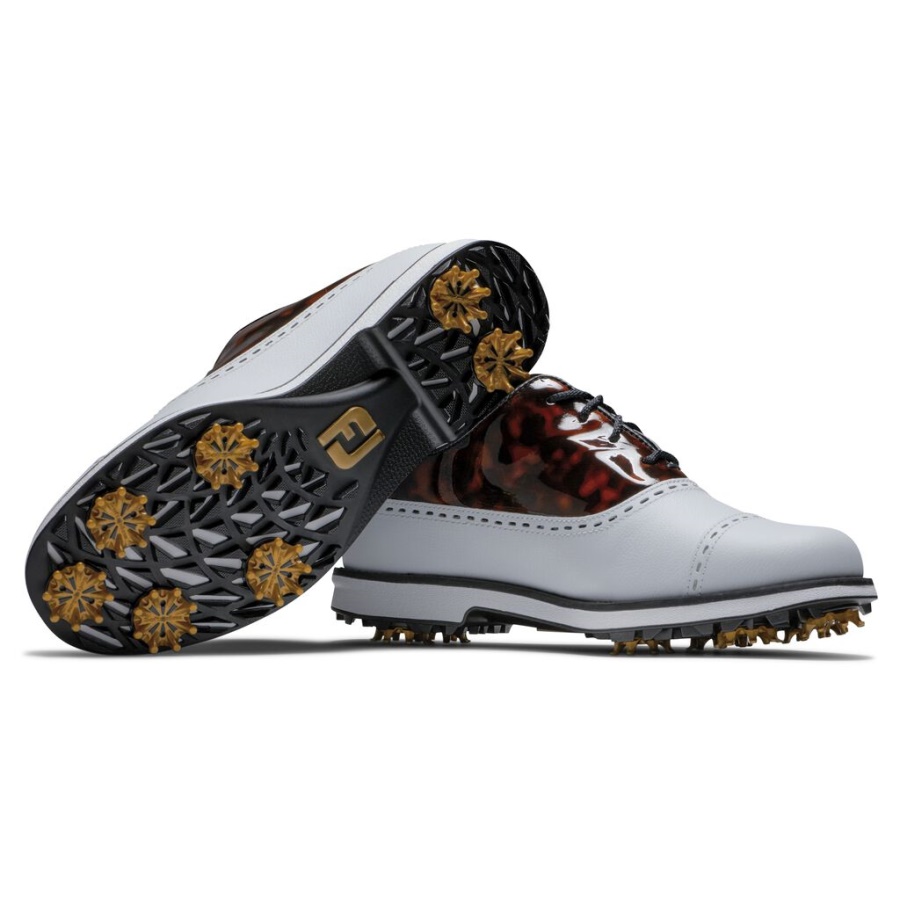 Tortoiseshell Premiere Series Cap Toe Kvinder Hvid Footjoy Danmark