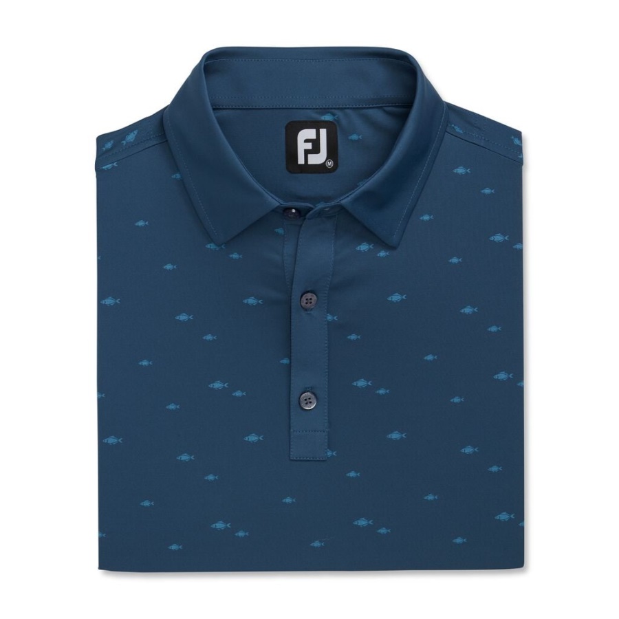 Footjoy Danmark Ink School Of Fish Print Lisle Self Krave Forrige Sæson Stil