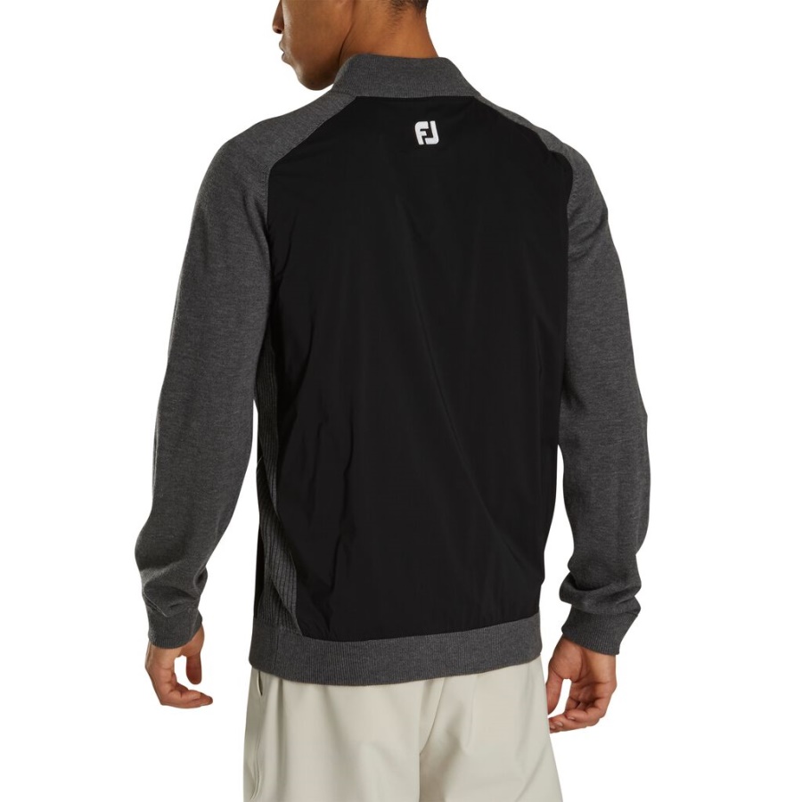 Tech Sweater Sort Footjoy Danmark