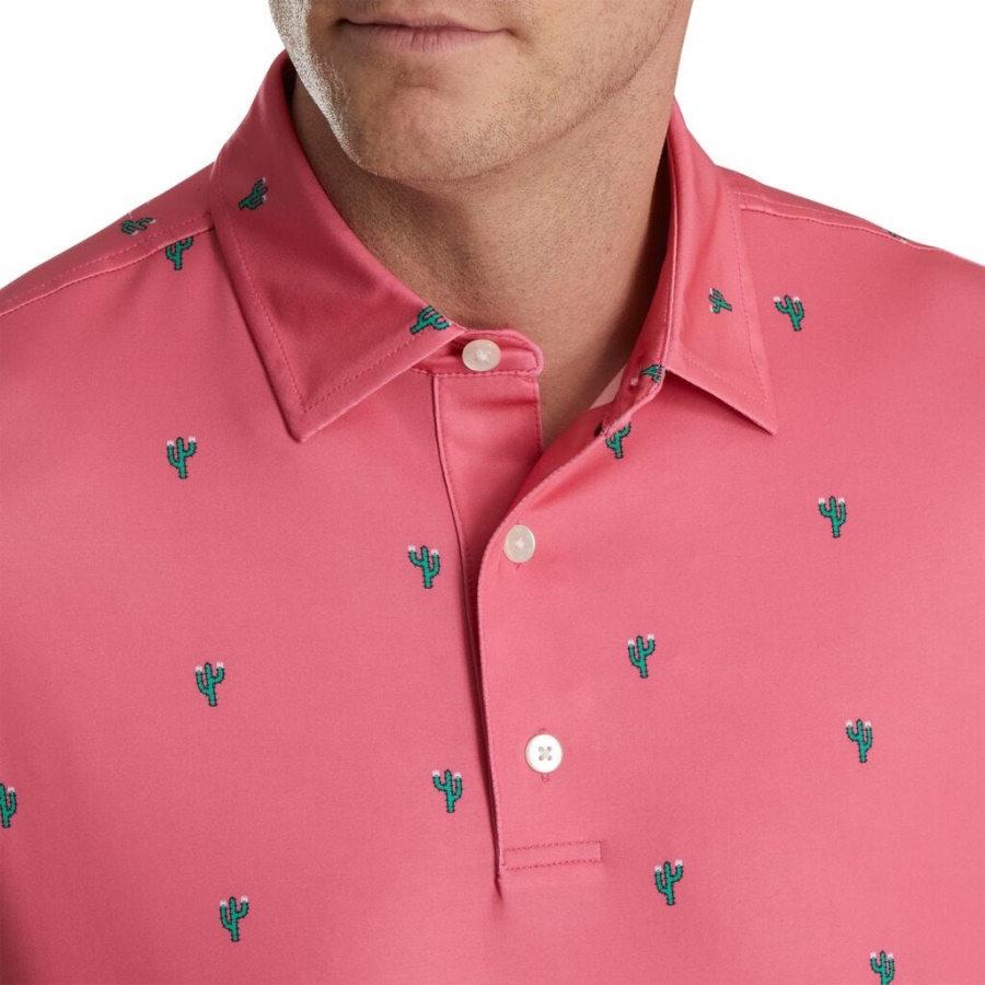 Vandmelon Footjoy Danmark Cactus Print Lisle Self Krave