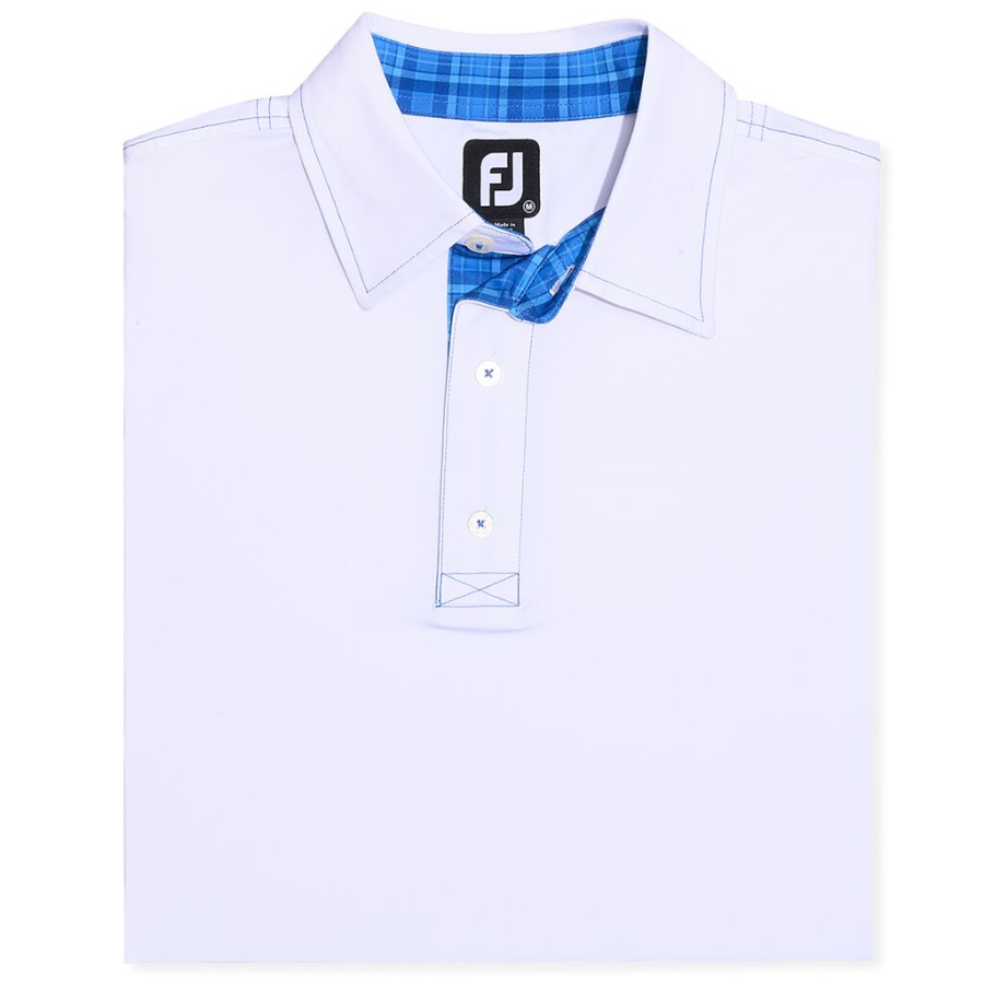 Plaid Til Far Plaid Trim Lisle Strik Footjoy Danmark Hvid
