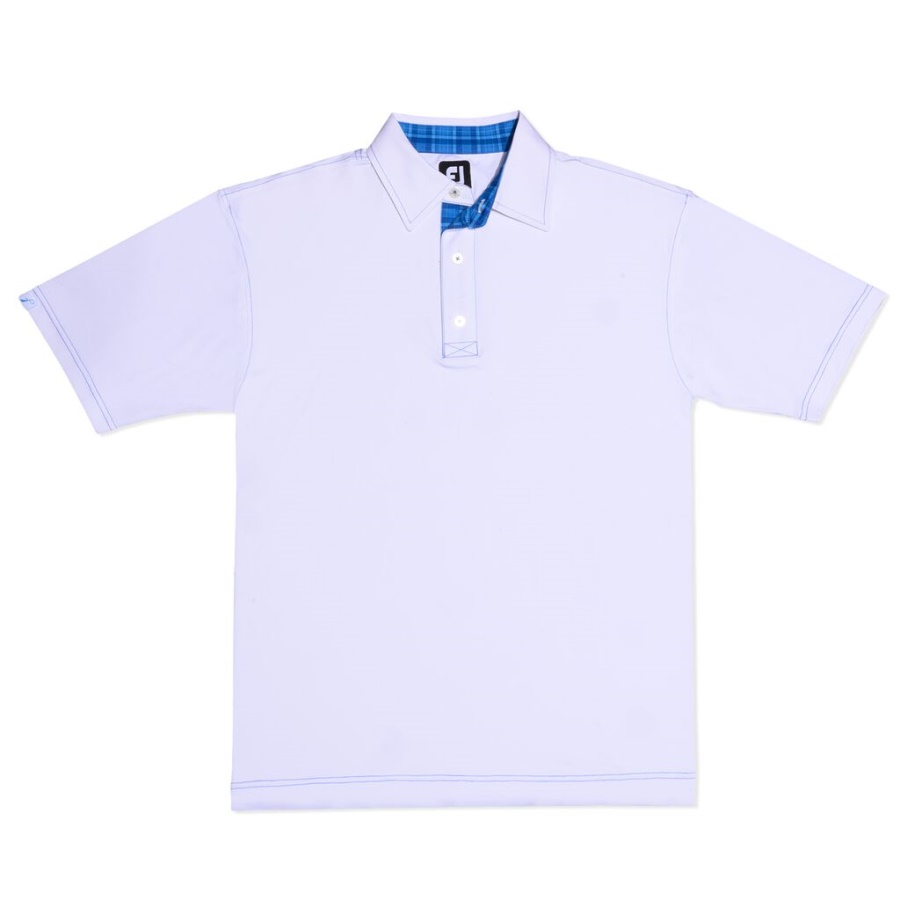 Plaid Til Far Plaid Trim Lisle Strik Footjoy Danmark Hvid