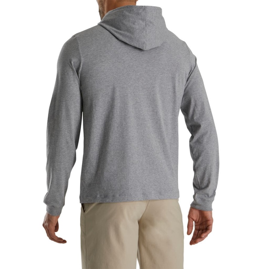 Fj Arv Langærmet Hættetrøje Forrige Sæson Style Footjoy Danmark Grå