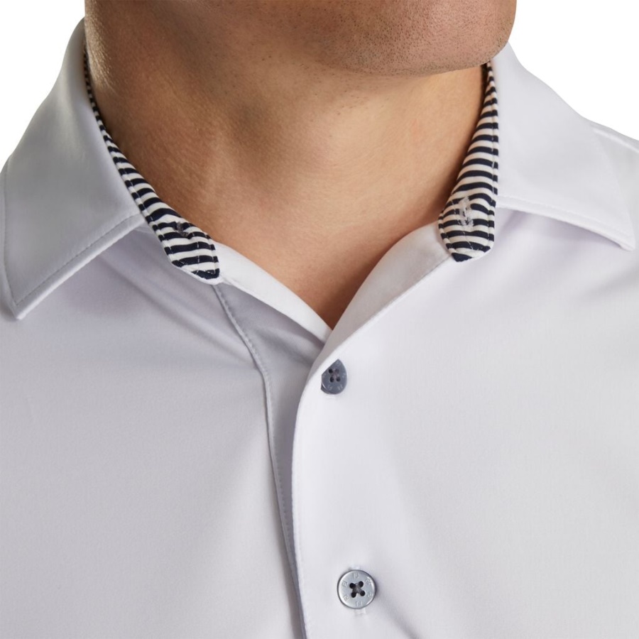 Footjoy Danmark Solid Lisle Self Krave Hvid