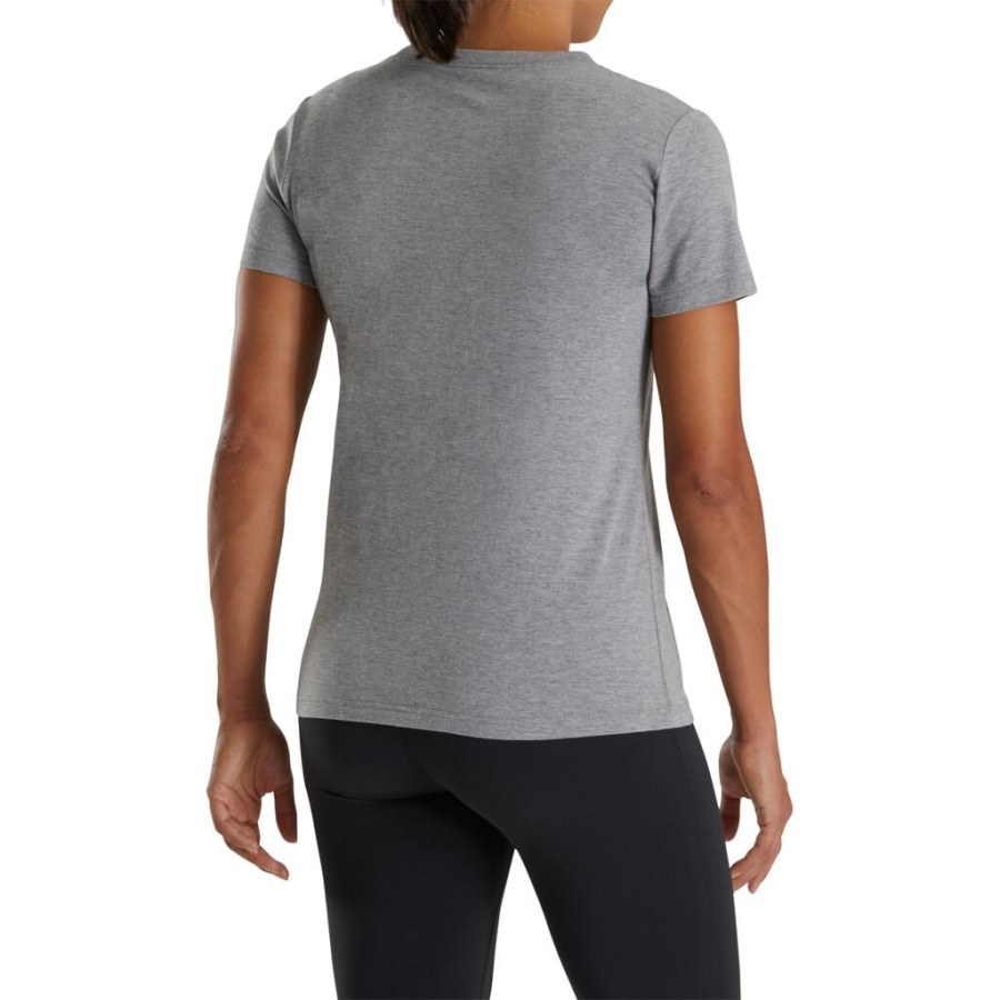 Fj Arv Grafisk T-shirt Kvinder Forrige Sæson Stil Footjoy Danmark Grå