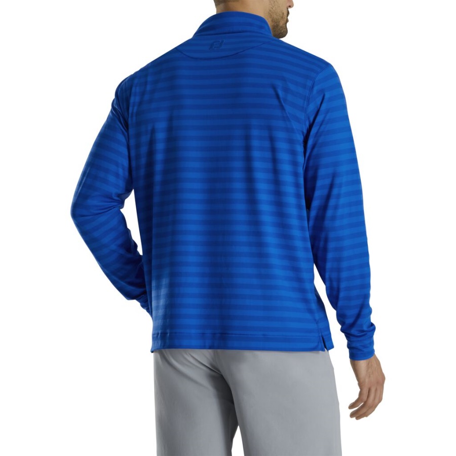 Royal Tonal Stribe Fersken Jersey Kvart Lynlås Forrige Sæson Stil Footjoy Danmark