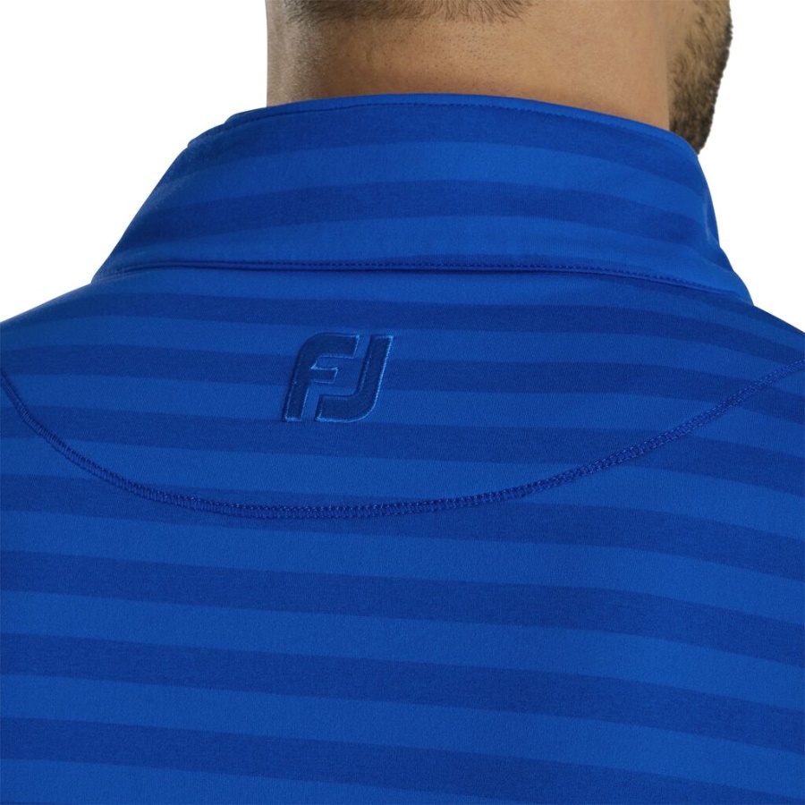 Royal Tonal Stribe Fersken Jersey Kvart Lynlås Forrige Sæson Stil Footjoy Danmark