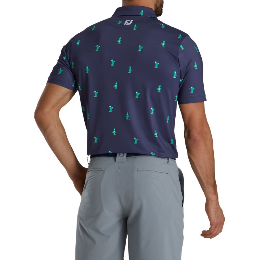 Marineblå Kaktus Print Lisle Self Krave Footjoy Danmark