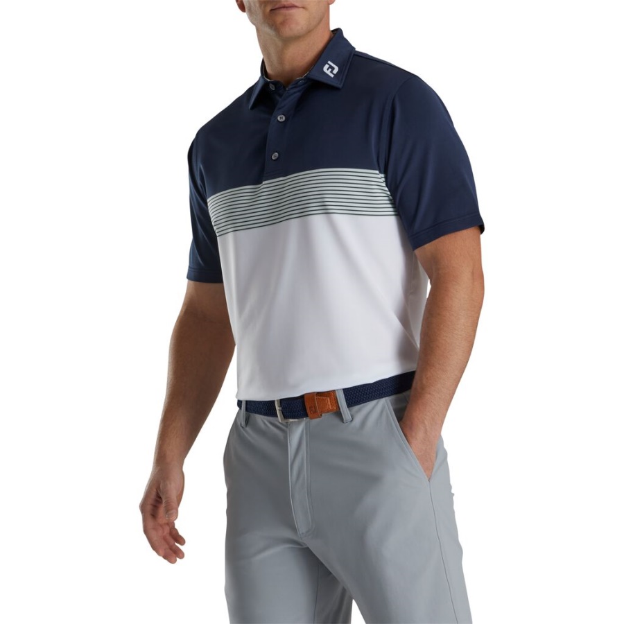 Footjoy Danmark Navy Color Block Lisle Self Krave Forrige Sæson Stil