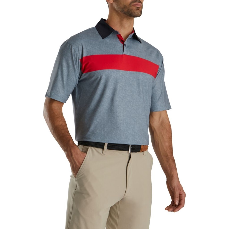 Footjoy Danmark Rød 2-knaps Brystbånd Med Kant