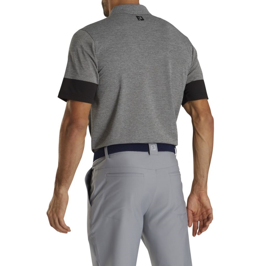 Coal Atletic Fit Pique Blokærmet Strik Krave Forrige Sæson Stil Footjoy Danmark