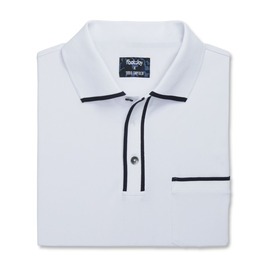 Footjoy Danmark Tippet Pique Polo Hvid