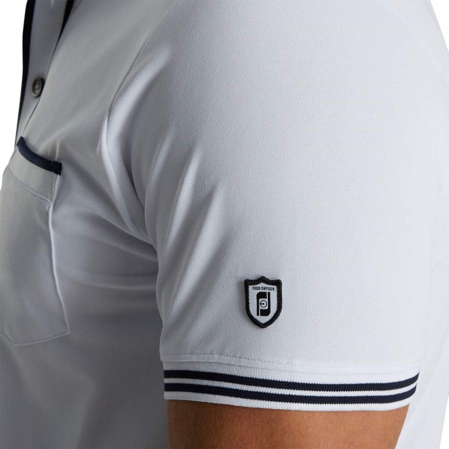 Footjoy Danmark Tippet Pique Polo Hvid
