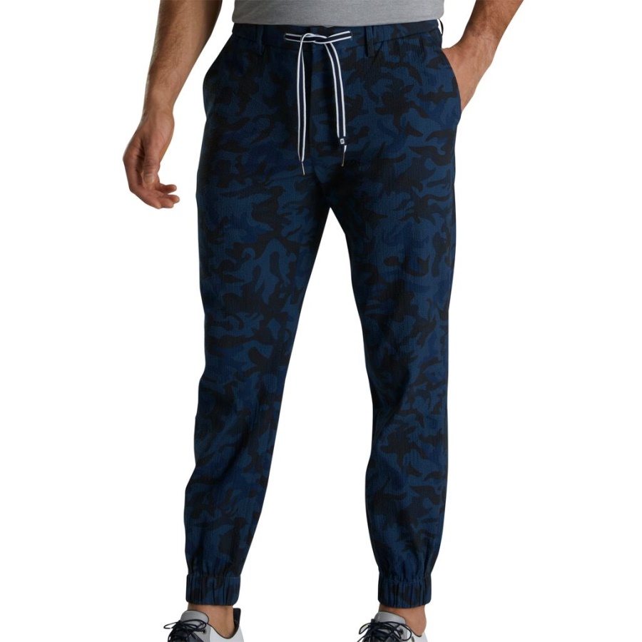Footjoy Danmark Navy Seersucker Camp Jogger