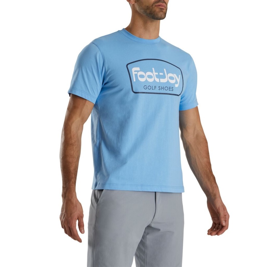 Footjoy Danmark Fj Arv Grafisk T-shirt Forrige Sæson Stil Blå