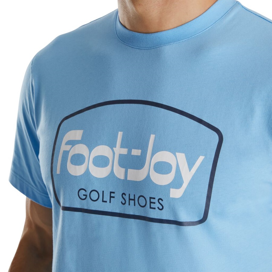 Footjoy Danmark Fj Arv Grafisk T-shirt Forrige Sæson Stil Blå