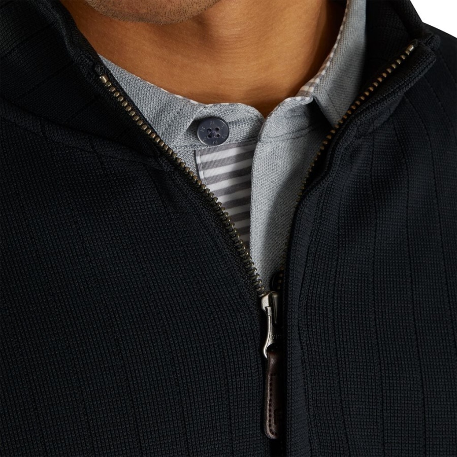 Dropnål Halv Lynlås Rynket Talje Footjoy Danmark Sort