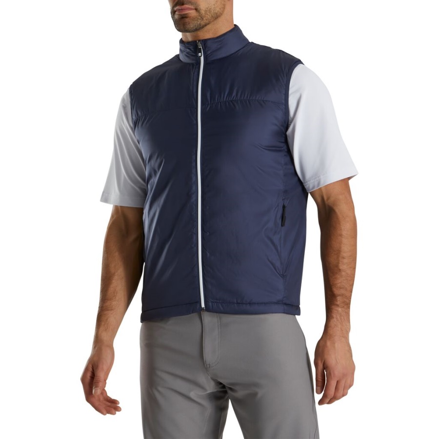 Fuld Lynlås Isoleret Vest Footjoy Danmark Navy